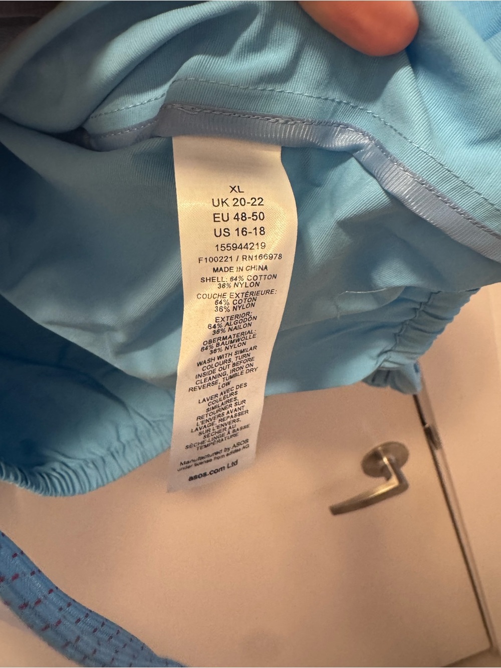 adidas Originals × ASOS Women’s XL Blue over the head track jacket in blue - Picture 6 of 9